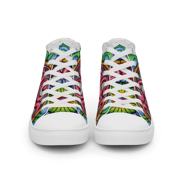 Root Mandala Men’s high top canvas shoes - Martin K Designs
