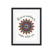 Searching framed print with mat - Martin K Designs
