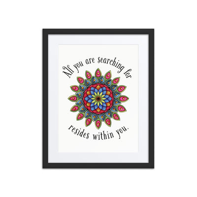 Searching framed print with mat - Martin K Designs