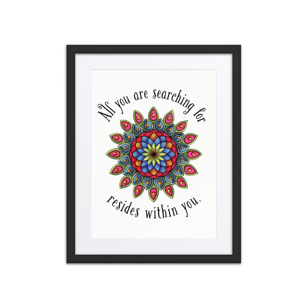 Searching framed print with mat - Martin K Designs