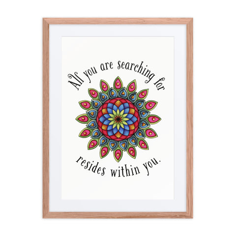 Searching framed print with mat - Martin K Designs