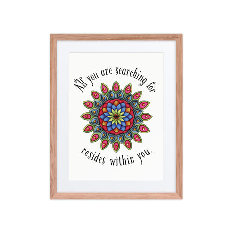 Searching framed print with mat - Martin K Designs