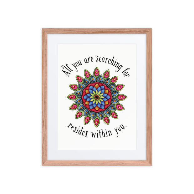 Searching framed print with mat - Martin K Designs
