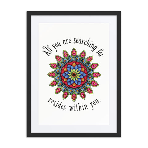 Searching framed print with mat - Martin K Designs