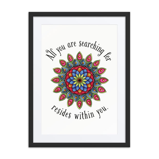 Searching framed print with mat - Martin K Designs