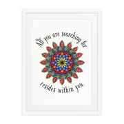 Searching framed print with mat - Martin K Designs