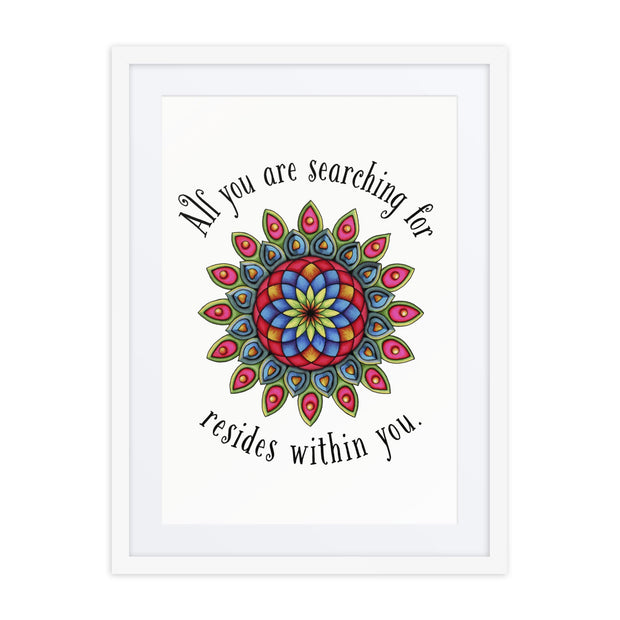 Searching framed print with mat - Martin K Designs