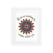 Searching framed print with mat - Martin K Designs