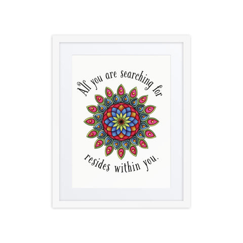 Searching framed print with mat - Martin K Designs