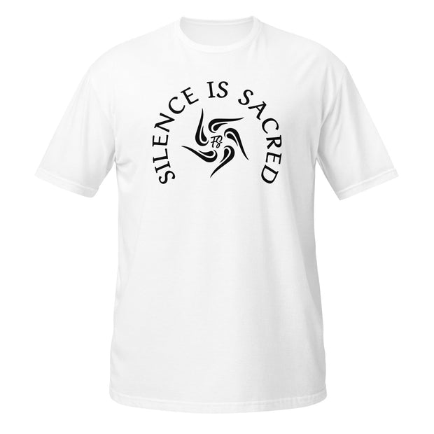 Silence Is Sacred White Unisex T-Shirt - Flowstate Apparel