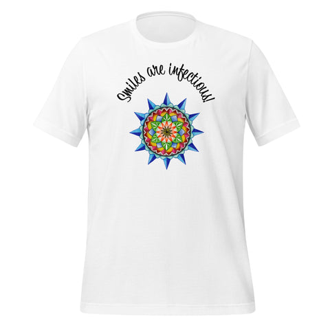 Smiles are infectious Unisex Eco t-shirt - Martin K Designs