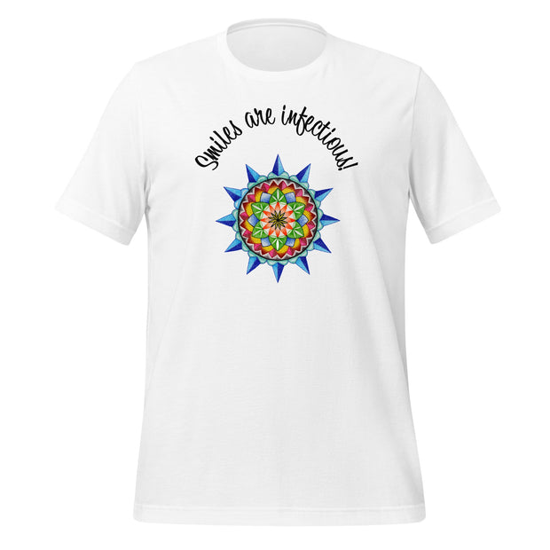 Smiles are infectious Unisex Eco t-shirt - Martin K Designs