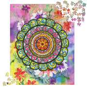 Solar Plexus Mandala Jigsaw Puzzle - Martin K Designs