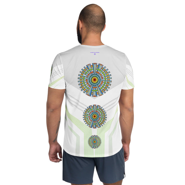 Spokin' Mandala Men's Athletic T-shirt - Martin K Designs