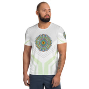 Spokin' Mandala Men's Athletic T-shirt - Martin K Designs