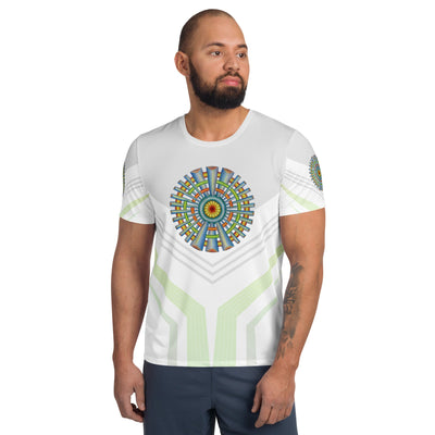 Spokin' Mandala Men's Athletic T-shirt - Martin K Designs