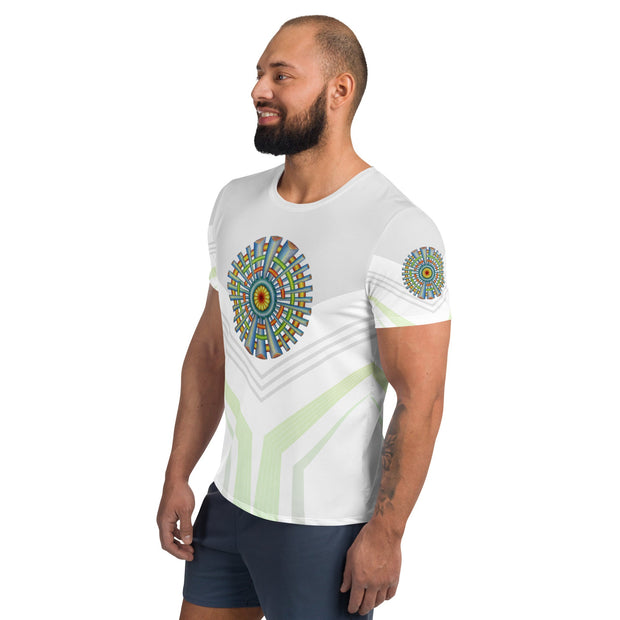 Spokin' Mandala Men's Athletic T-shirt - Martin K Designs