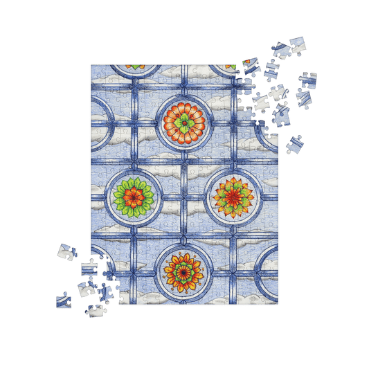 Stained Glass Jigsaw puzzle - geometric artwork pattern