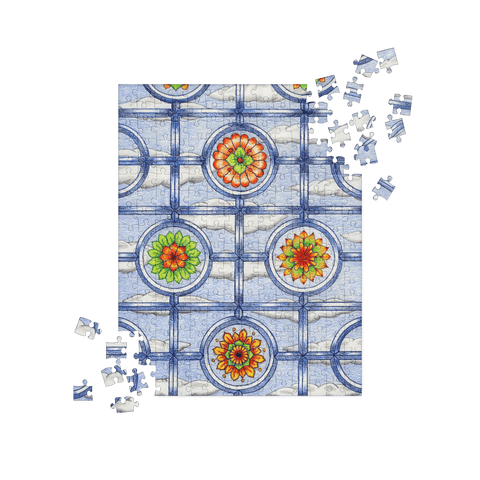 Stained Glass Mandala Jigsaw puzzle - Flowstate Apparel