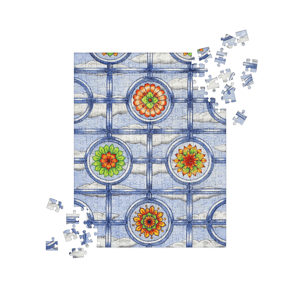 Stained Glass Mandala Jigsaw puzzle - Flowstate Apparel