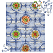 Stained Glass Mandala Jigsaw puzzle - Flowstate Apparel