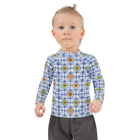Stained Glass Mandala Kids Rash Guard - Martin K Designs