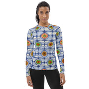 Stained Glass Mandala Women's Rash Guard - Martin K Designs