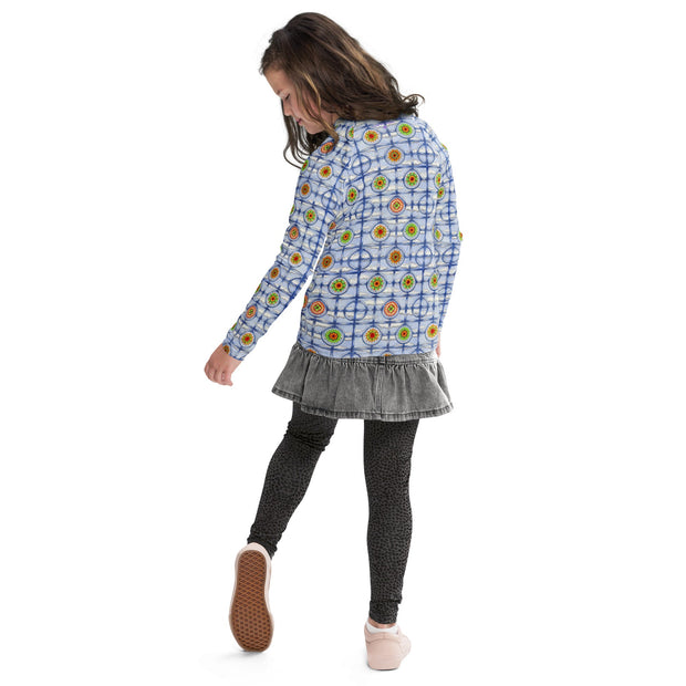 Stained Glass Mandala Youth Rash Guard - Martin K Designs
