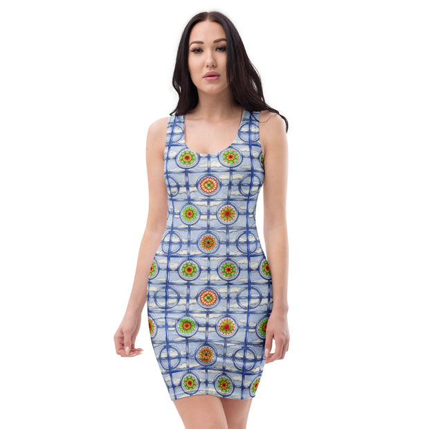 Stained Glass Mandalas Bodycon Dress - Martin K Designs