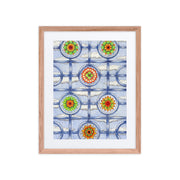 Stained Glass Mandalas framed print with mat - Martin K Designs