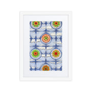 Stained Glass Mandalas framed print with mat - Martin K Designs