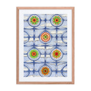 Stained Glass Mandalas framed print with mat - Martin K Designs