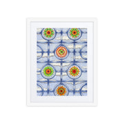 Stained Glass Mandalas framed print with mat - Martin K Designs