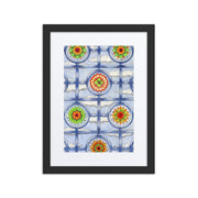 Stained Glass Mandalas framed print with mat - Martin K Designs