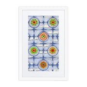 Stained Glass Mandalas framed print with mat - Martin K Designs