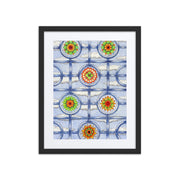 Stained Glass Mandalas framed print with mat - Martin K Designs