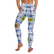 Stained Glass mandalas High Rise Yoga Leggings with Inside Pocket - Martin K Designs