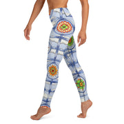 Stained Glass mandalas High Rise Yoga Leggings with Inside Pocket - Martin K Designs