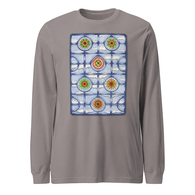 Stained Glass Mandalas Unisex Long Sleeve Tee - Martin K Designs