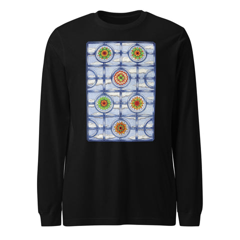 Stained Glass Mandalas Unisex Long Sleeve Tee - Martin K Designs