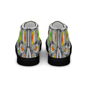 Stained Glass Men’s high top canvas shoes - Martin K Designs