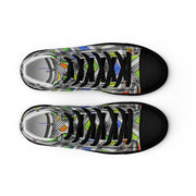 Stained Glass Men’s high top canvas shoes - Martin K Designs