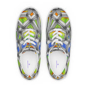 Stained Glass Men’s lace - up canvas shoes - Martin K Designs