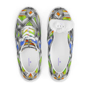 Stained Glass Men’s lace - up canvas shoes - Martin K Designs