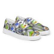 Stained Glass Men’s lace - up canvas shoes - Martin K Designs