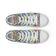 Stained Glass Women’s high top canvas shoes - Martin K Designs