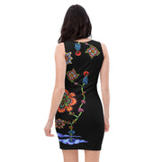 Steampunk Flowers II Bodycon dress - Martin K Designs