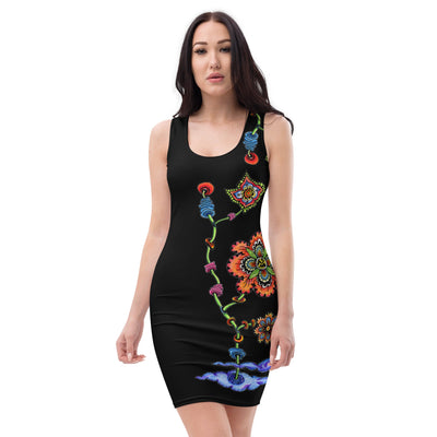 Steampunk Flowers II Bodycon dress - Martin K Designs