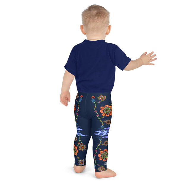 Steampunk Flowers Kid's Leggings - Martin K Designs