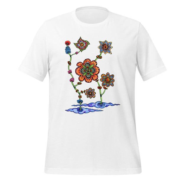 Steampunk Flowers Unisex Eco t-shirt - Martin K Designs
